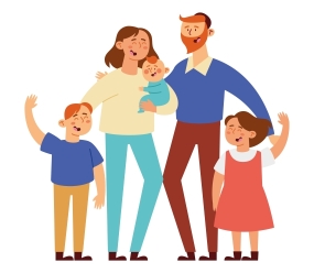 Toți membrii familiei în engleză